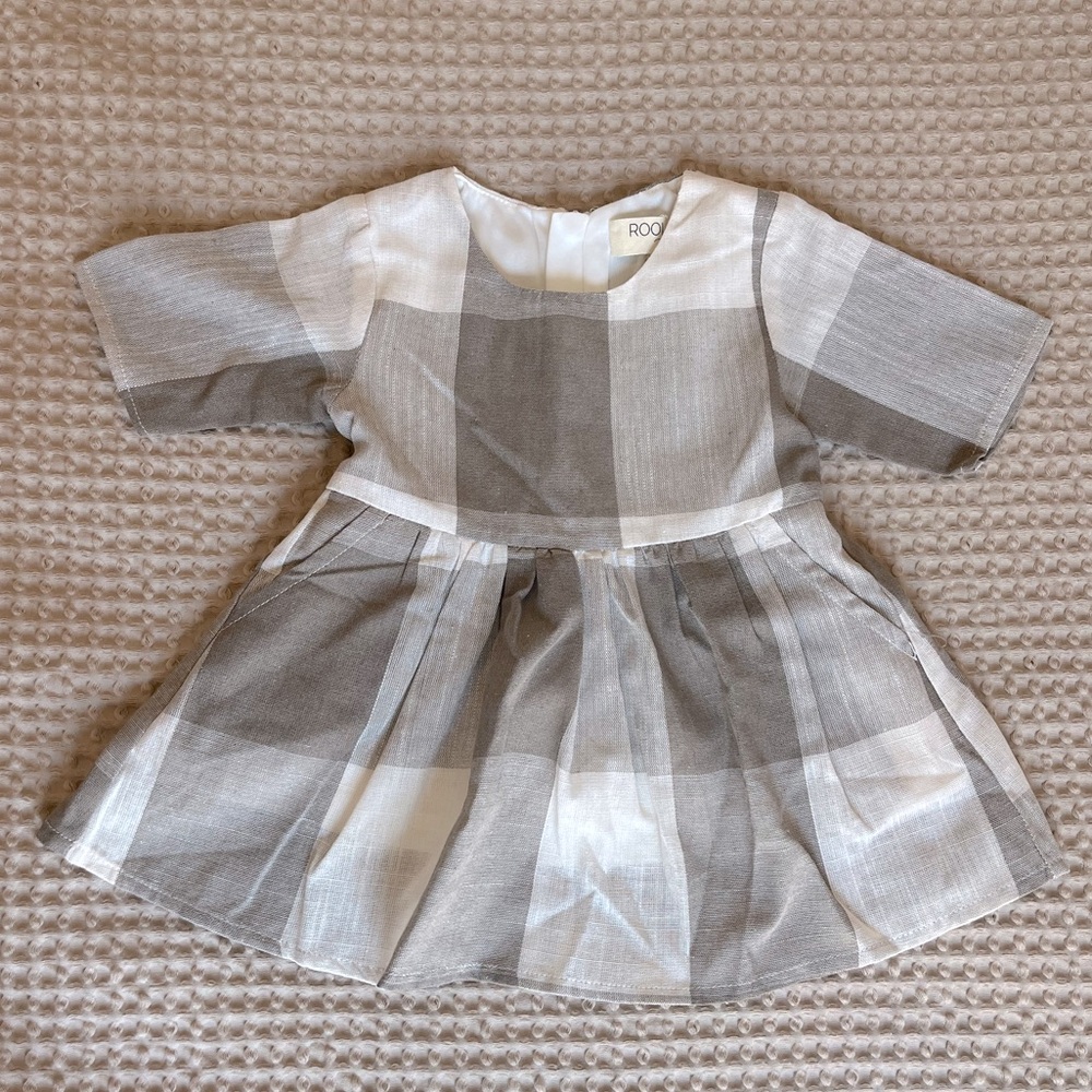 NWT Roolee Baby Mini Maddie Buffalo Plaid Dress